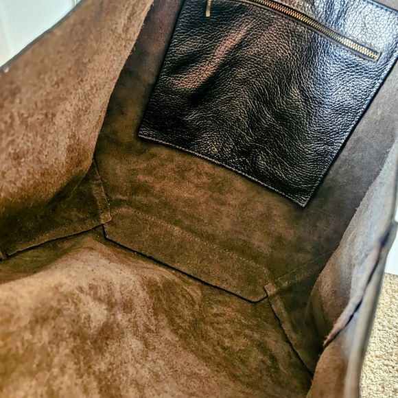 Kurt Geiger Italian Leather Metallic Tote Bag - Picture 5 of 9